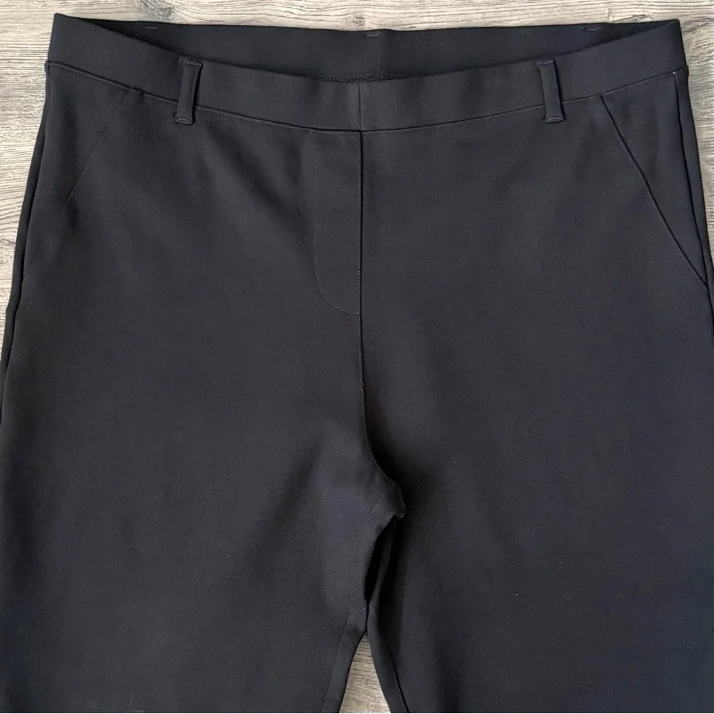 Quince Ultra Stretch Ponte Straight Leg Pants Black XL Tall 32 Inseam - Picture 4 of 12